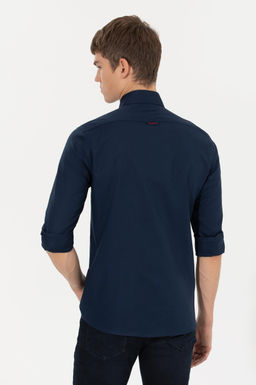 U. S. Polo Assn / Рубашка мужская темно-синяя Uzunkol Basic - U.s. polo assn фото 5