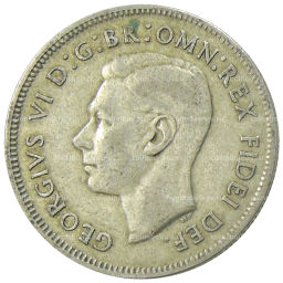 1 флорин (2 шиллинга) 1951 года Австралия  50 лет Федерации