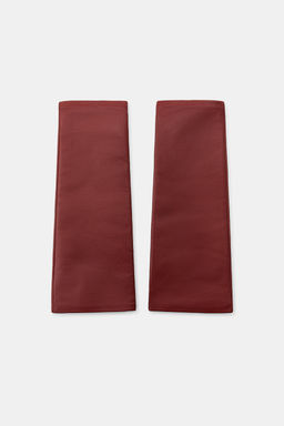 100% LEATHER FINGERLESS GLOVES - Zara фото 3