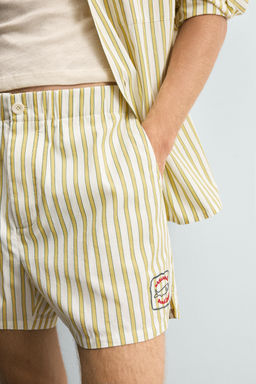 EMBROIDERED STRIPED SHORTS - Zara фото 6