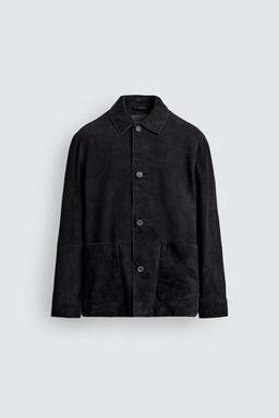 SUEDE LEATHER OVERSHIRT - Zara фото 15
