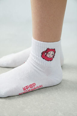 PACK TRES CALCETINES MEDIOS KPOP DEMON HUNTERS NETFLIX  / Rosa - Zara фото 5