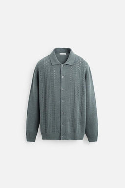 OPEN-KNIT TEXTURED CARDIGAN - Zara фото 7