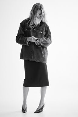 Chaqueta denim con cuello de pana - H&m фото 4