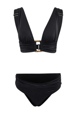 TRENDYOLMILLA Kahverengi Ucgen Yuksek Bel Regular Core Bikini Tak?m? TBESS25BT00181  фото 13