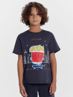 Футболка для мальчиков серая с печатью - Mark formelle фото 2