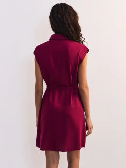 Льняное платье-рубашка с поясом ZR2605012907-91 / Zarina