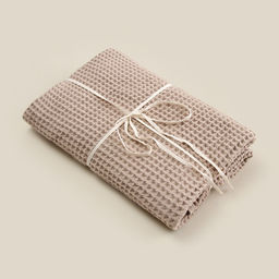 Полотенце вафельное SL HOME: Basic «Саббиа» 90×150 см, хлопок 100%, коричневое