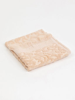 Махровое полотенце Вензеля цвет песочный,100% хлопок, 50х80см