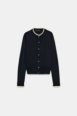 CARDIGAN WITH LACE TRIMS - Zara фото 6