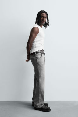 LOW-RISE FLARE FIT JEANS - Zara фото 5
