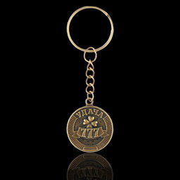 Брелок для ключей, металлический, оберег «Богатство» диаметр 2.5 см