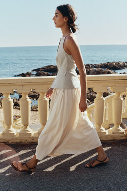 PLEATED SKIRT MIDI WAISTCOAT DRESS - Zara фото 3