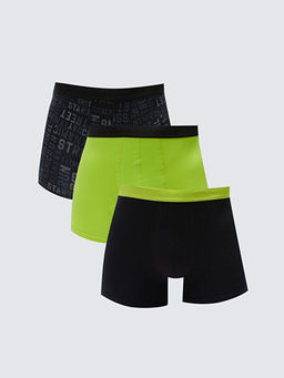 Standart Kal?p Pamuklu Esnek Erkek Boxer 3l?