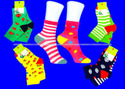 Цена за 10 пар. SYLTAN носки детские, подростковые на девочек "Разноцветные ножки " арт. 3244 5-6 лет (14-15 см)