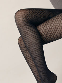 Колготки фантазийные CONTE ACCENT Колготки с рисунком nero  фото 6