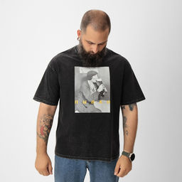 Футболка мужская MIST «Пивко» из вареного хлопка, черный, р-р XL