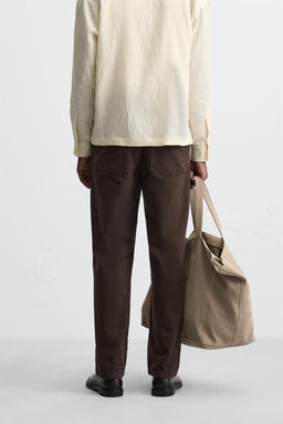 TEXTURED STRAIGHT-LEG TROUSERS - Zara фото 3