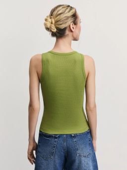 Базовая майка в рубчик / Zarina  фото 5