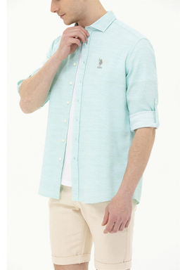 Мужская мятная рубашка с длинным рукавом - U.s. polo assn фото 13