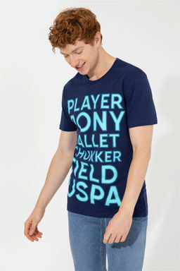 U. S. Polo Assn Мужская темно-синяя футболка с круглым вырезом - U.s. polo assn фото 8