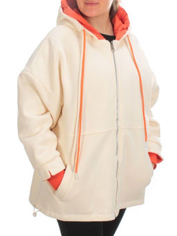 2561 BEIGE/ORANGE Худи женское (50 гр. синтепон)