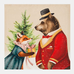 Набор салфеток сервировочных «Этель» Noble Christmas, 4 шт., бежевые, 40×40 см