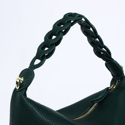 Сумка-багет на молнии, цвет зелёный - Simaland фото 4