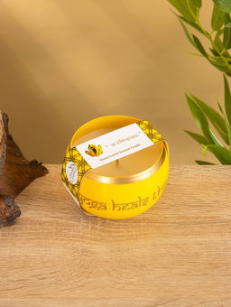 Свеча в чаше Yoga heal the soul, 200 г, 8.5×7 см, соевый воск, жёлтая