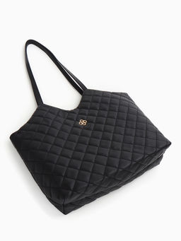 Сумка - шоппер женская на магните, 30×9×29 см, чёрная