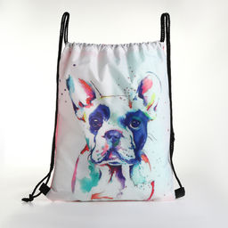 Мешок для обуви Бульдог, 32*0,5*40 см, отд на шнурке, белый