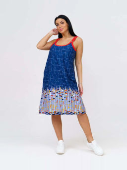 Сарафан женский, цвет синий желтый красный