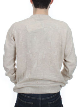 G636 LIGHT BEIGE Джемпер мужской (100% шерсть)