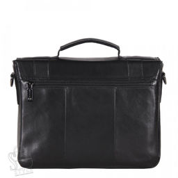 Портфель мужской кожаный 02215Z black Zinimsk в Новосибирске - S-style фото 4