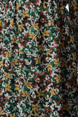 TRENDYOLMILLA Turuncu Etnik Desenli Belden Ac?lan Sifon Astarl? Mini Dokuma Elbise TWOSS23EL00519  фото 26