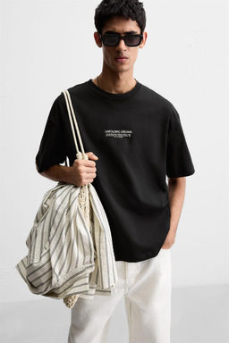 T-SHIRT WITH CONTRAST PATCHES - Zara фото 5