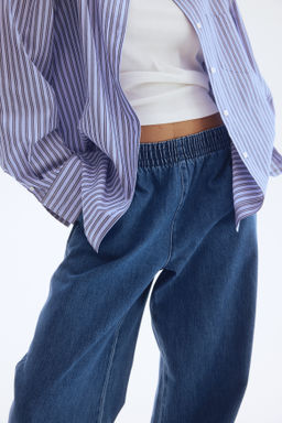 Pantal?n denim con cintura el?stica - H&m фото 5