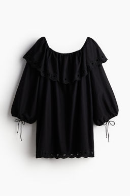 Vestido off-the-shoulder de algod?n