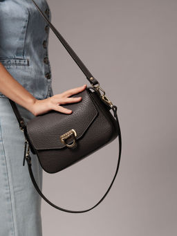 Сумка кожаная через плечо Azaro 3684 темный лес