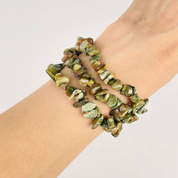 Бусины для украшений из океанической Яшмы крошка 85 см