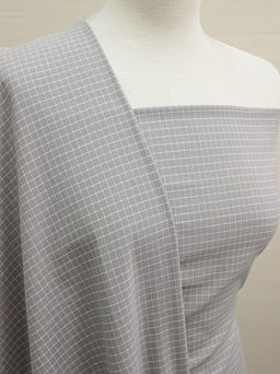 Пестрядь Средняя клетка на серо-кофейном, ш.1.4м, хлопок-95%, п/э-5%, 140гр/м.кв - Купава фото 5