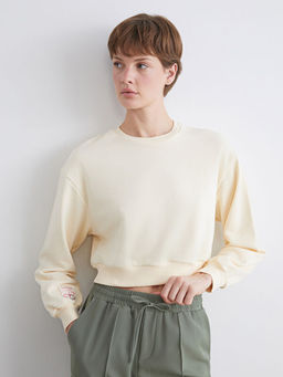 Bisiklet Yaka Nak??l? Kad?n Sweatshirt