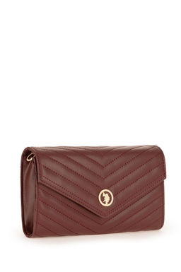 Женская сумка через плечо бордового цвета с ремешком-цепочкой Неожиданная скидка в корзине - U.s. polo assn фото 4