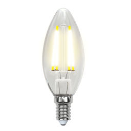 LED-C35-7,5W/WW/E14/CL GLA01TR Лампа светодиодная. Форма "свеча", прозрачная. Серия Air. Теплый белый свет (3000K). Картон. ТМ Uniel