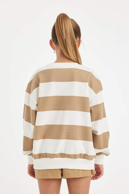 Толстовка для девочек с вышивкой Relax Fit - Defacto фото 6