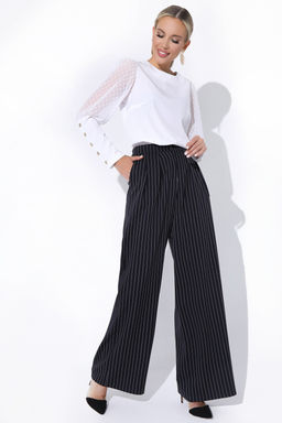 Брюки Верди (полоска/черника)