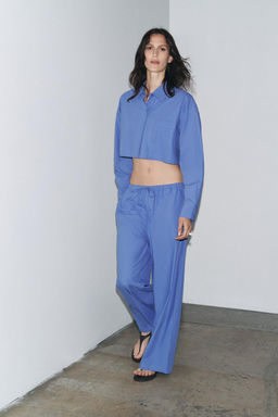 CROP POPLIN SHIRT
