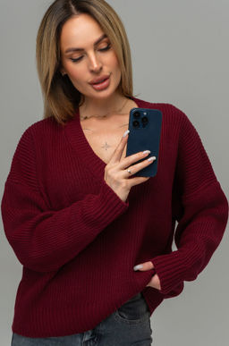 Женский вязаный джемпер оверсайз Happyfox - Happy fox фото 5