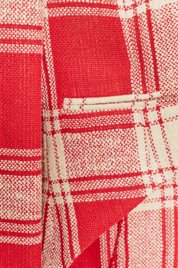 CHAQUETA ENTALLADA CUADROS ZW COLLECTION / Blanco / Rojo - Zara фото 6