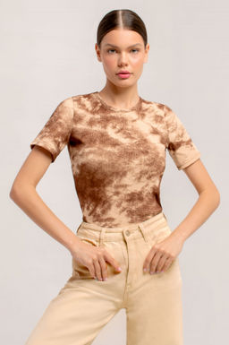 Арт.3203/1 Футболка женская 42-48 (4 шт) Цвет:бежевый,коричневый